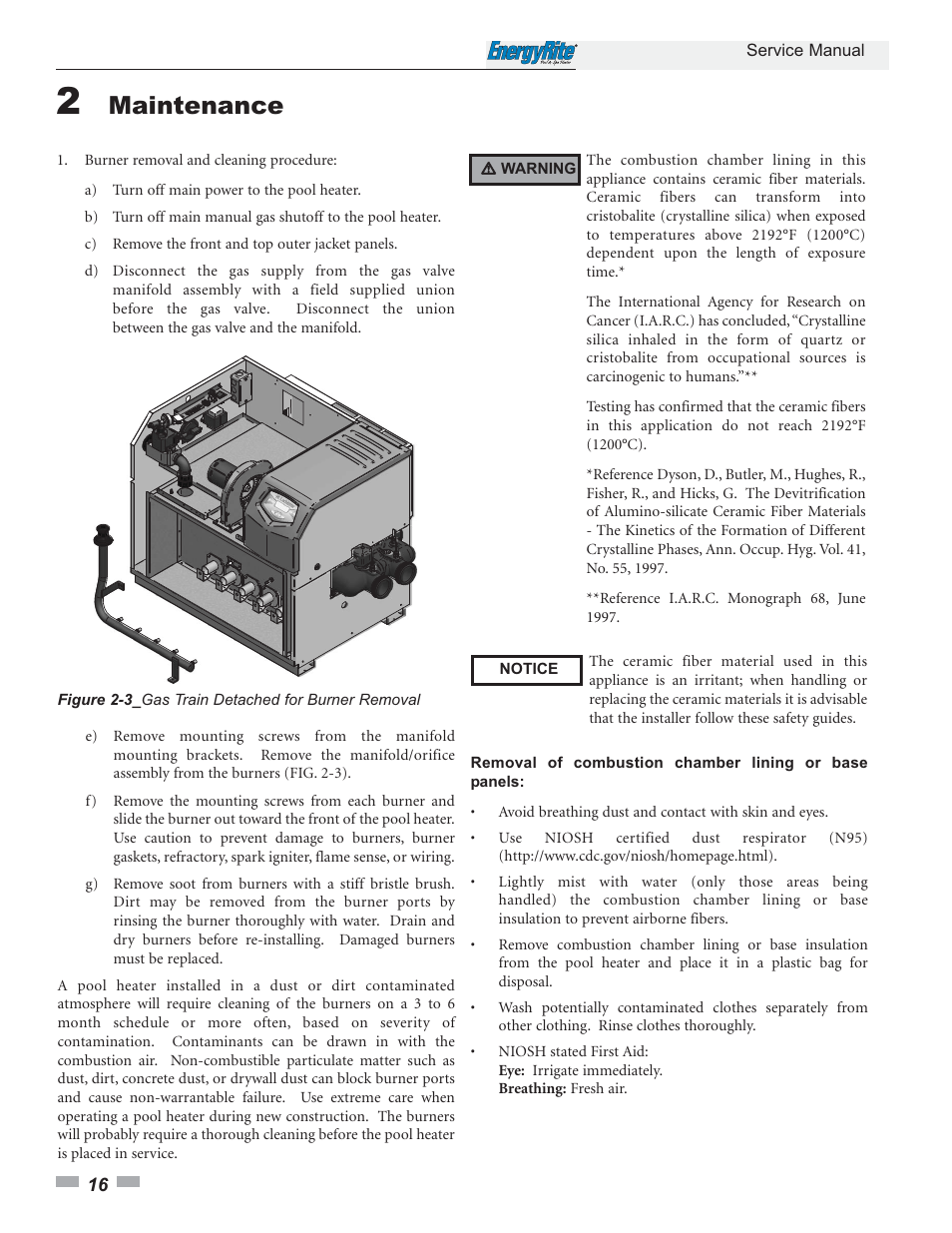 Maintenance | Lochinvar EnergyRite ER152 User Manual | Page 16 / 32