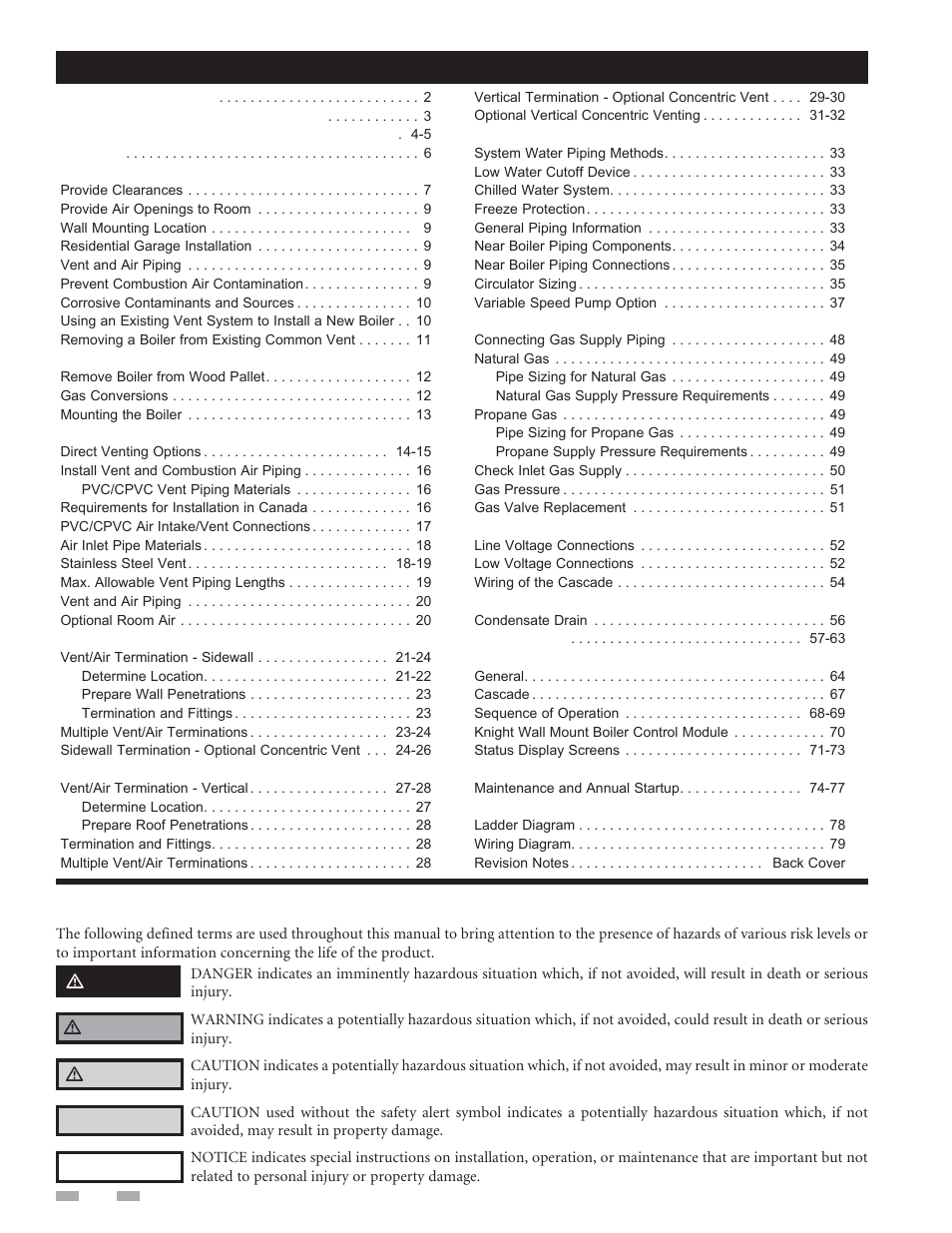 Lochinvar KNIGHT WH 55 - 399 User Manual | Page 2 / 80