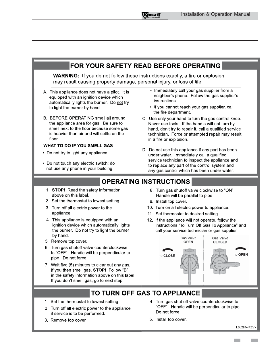 Lochinvar KNIGHT WH 55 - 399 User Manual | Page 61 / 80