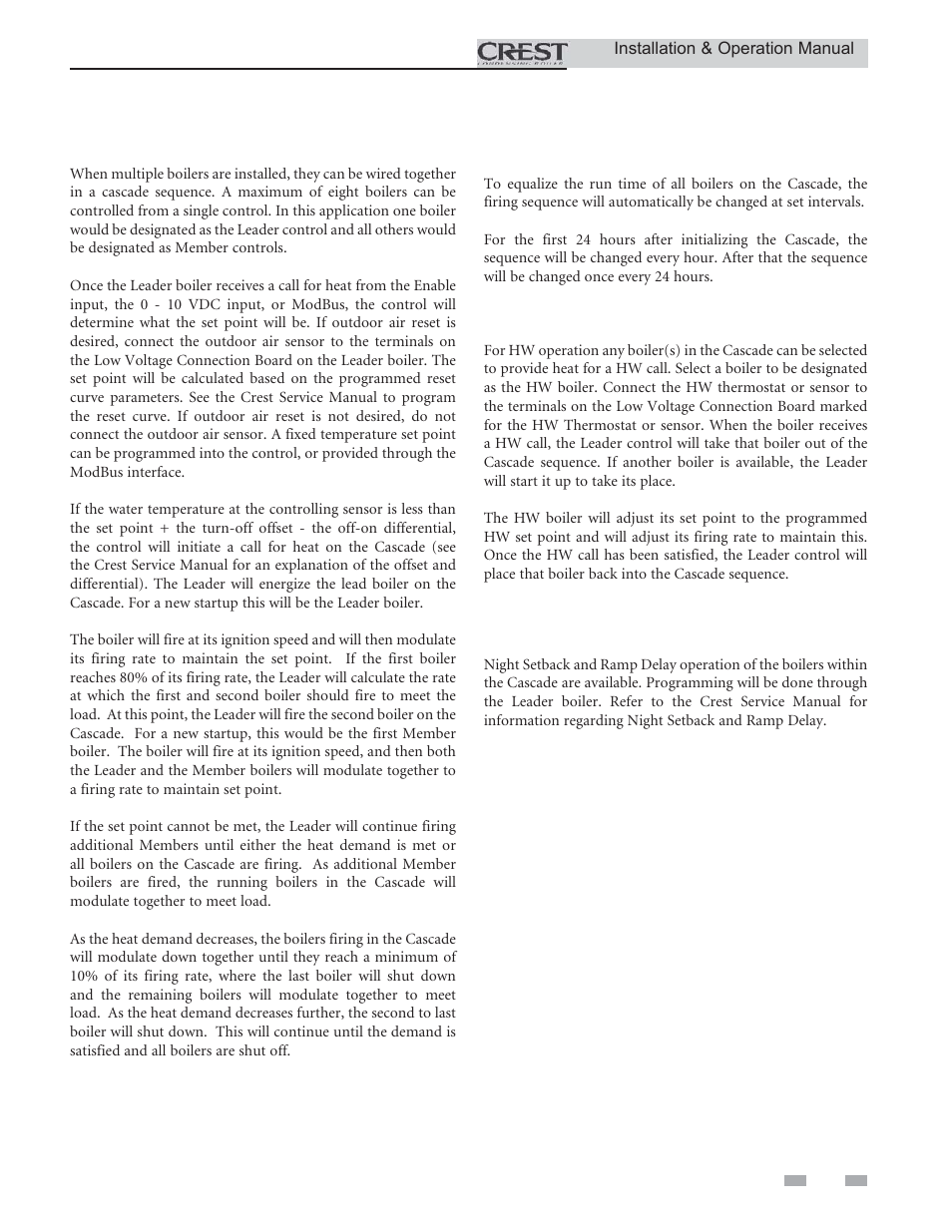 Operating information | Lochinvar CREST 3.5 User Manual | Page 49 / 60