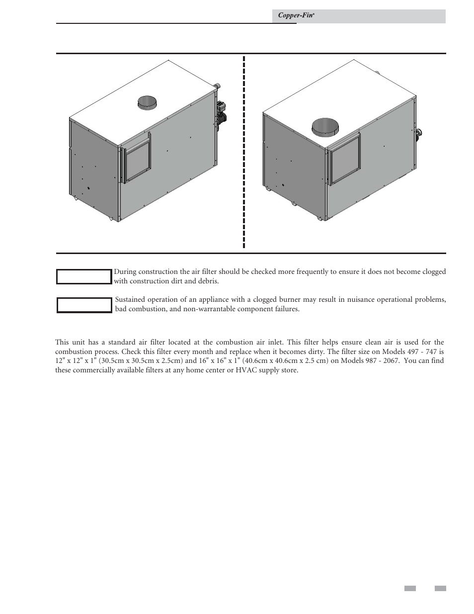 Determine unit location | Lochinvar COPPER-FIN 497 - 2067 User Manual | Page 13 / 68