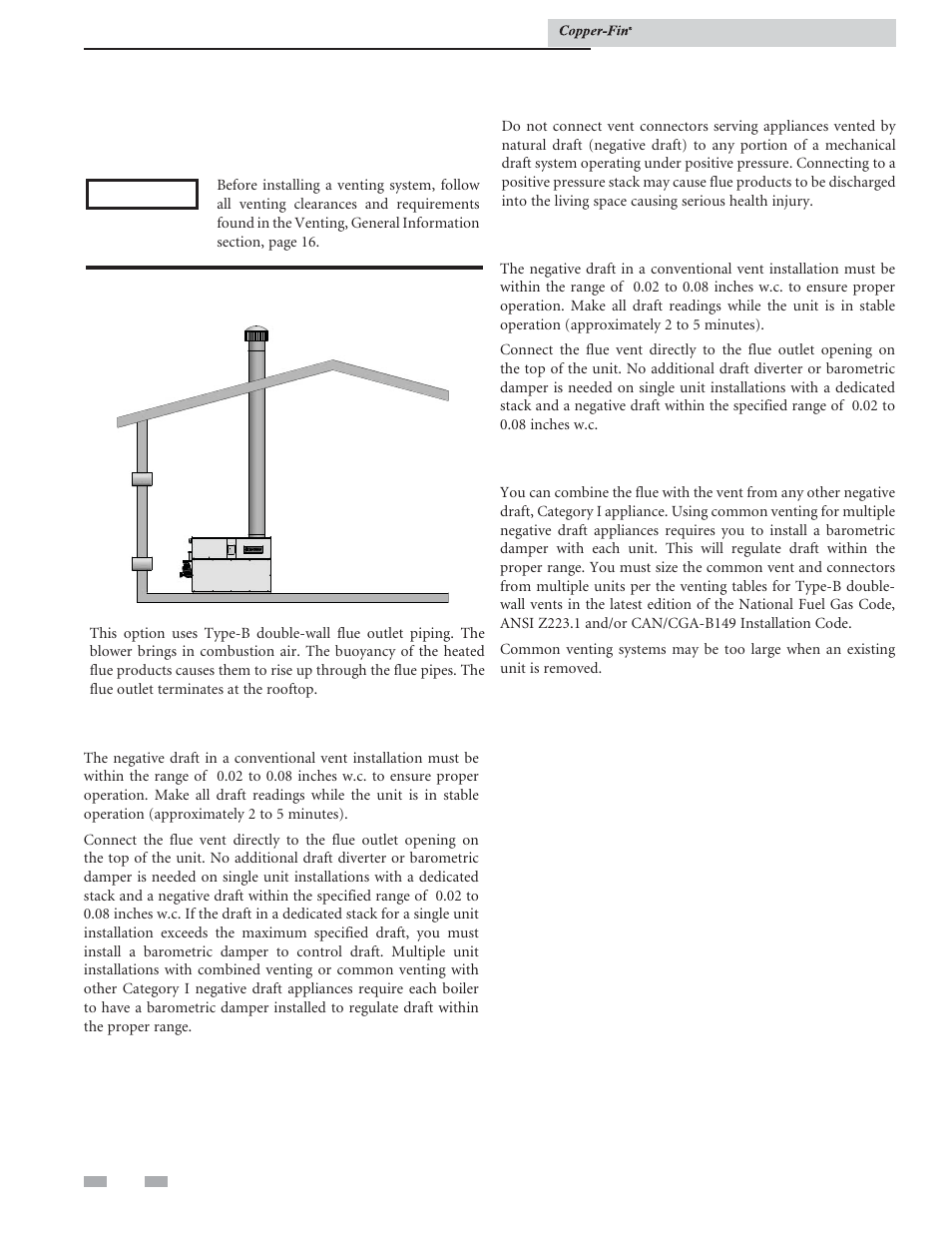 Venting | Lochinvar COPPER-FIN 497 - 2067 User Manual | Page 18 / 68