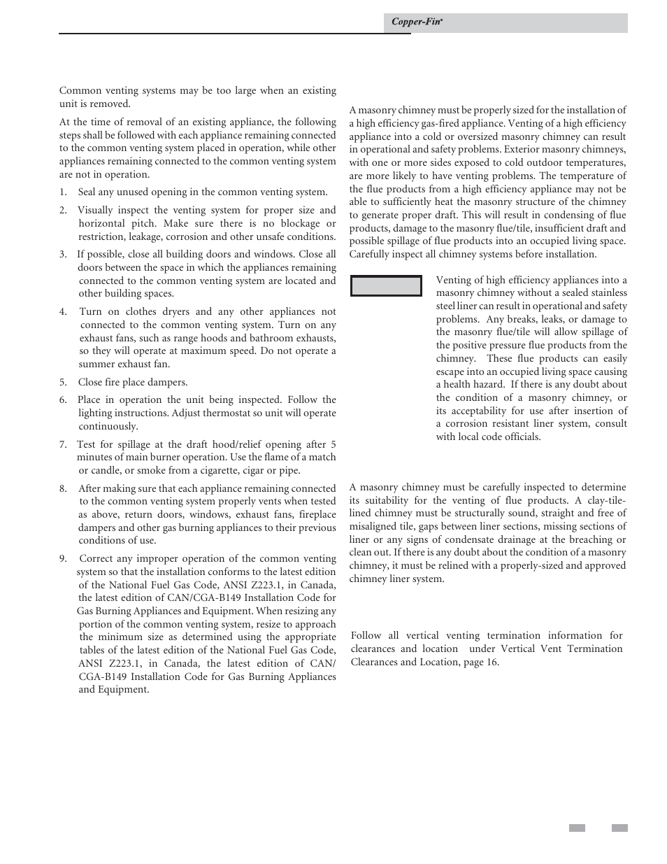 Venting | Lochinvar COPPER-FIN 497 - 2067 User Manual | Page 19 / 68