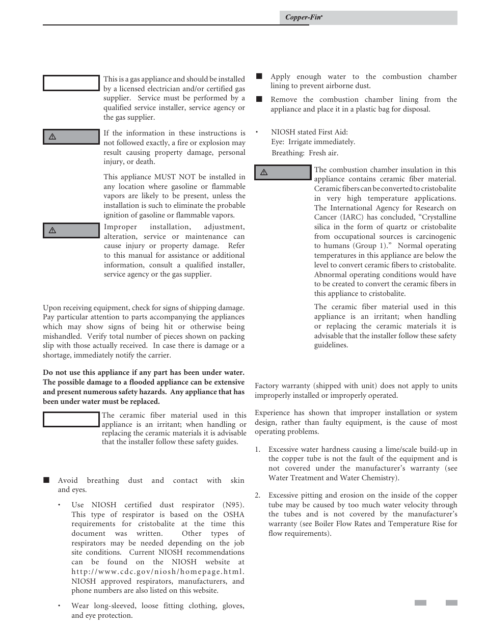 Please read before proceeding, Special instructions | Lochinvar COPPER-FIN 497 - 2067 User Manual | Page 3 / 68