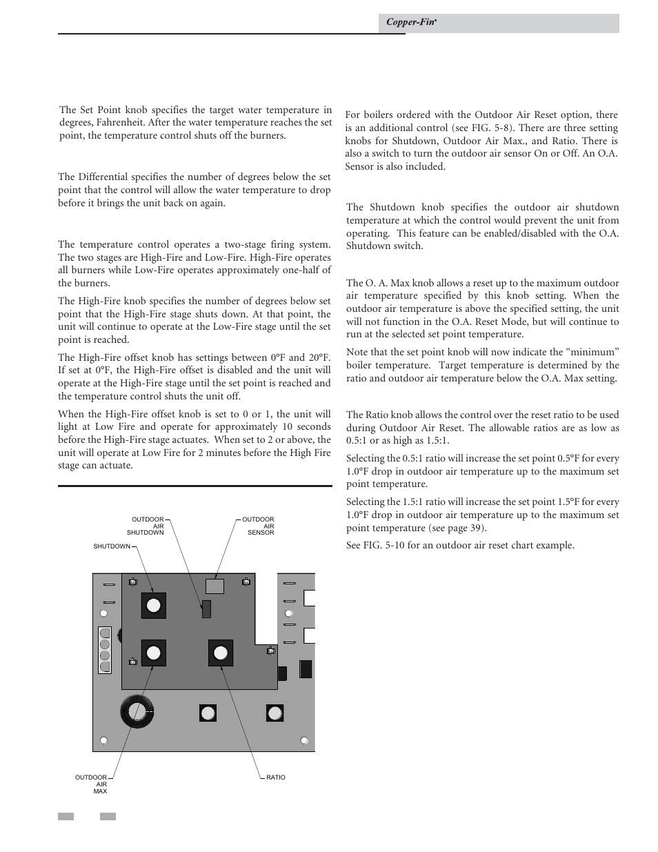 Electrical connections, Outdoor reset option | Lochinvar COPPER-FIN 497 - 2067 User Manual | Page 40 / 68