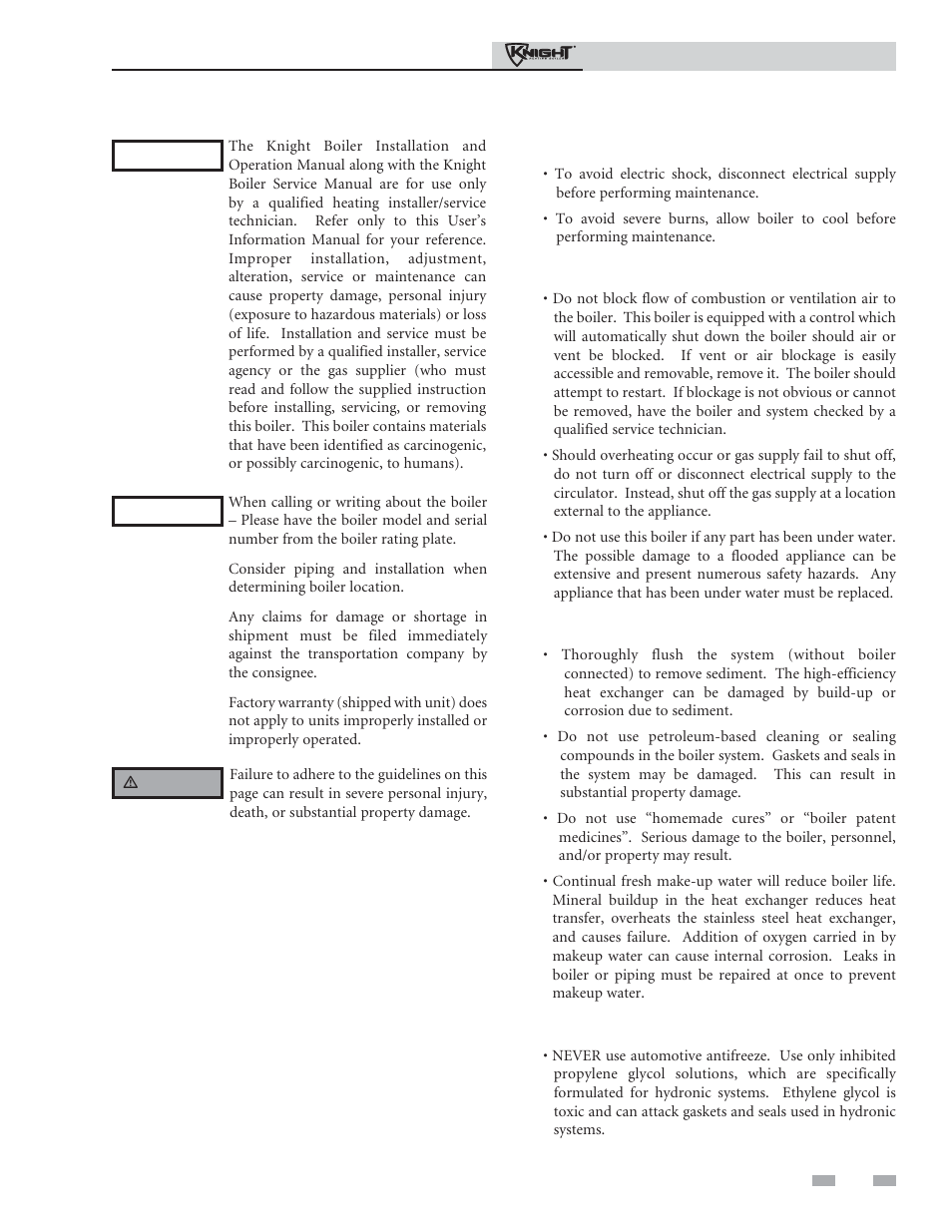 Please read before proceeding | Lochinvar Heating Boiler 81 - 286 User Manual | Page 3 / 16