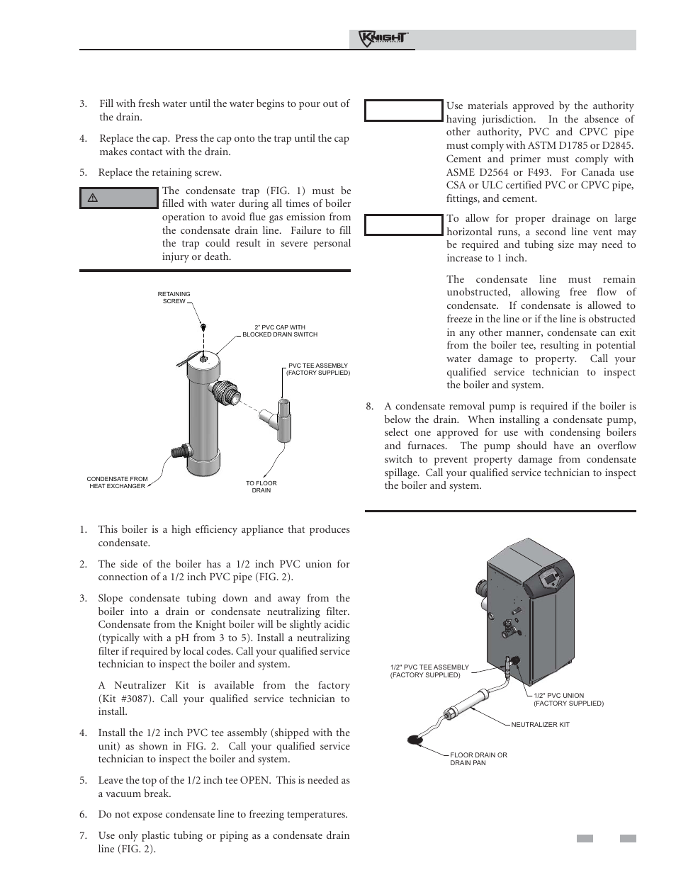 Maintenance schedule | Lochinvar Heating Boiler 81 - 286 User Manual | Page 7 / 16