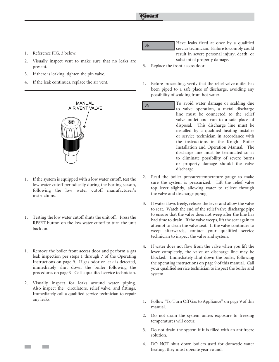 Maintenance schedule | Lochinvar Heating Boiler 81 - 286 User Manual | Page 8 / 16