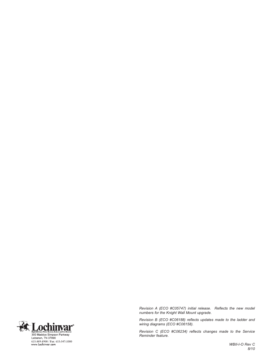 Lochinvar KNIGHT 51 User Manual | Page 80 / 80