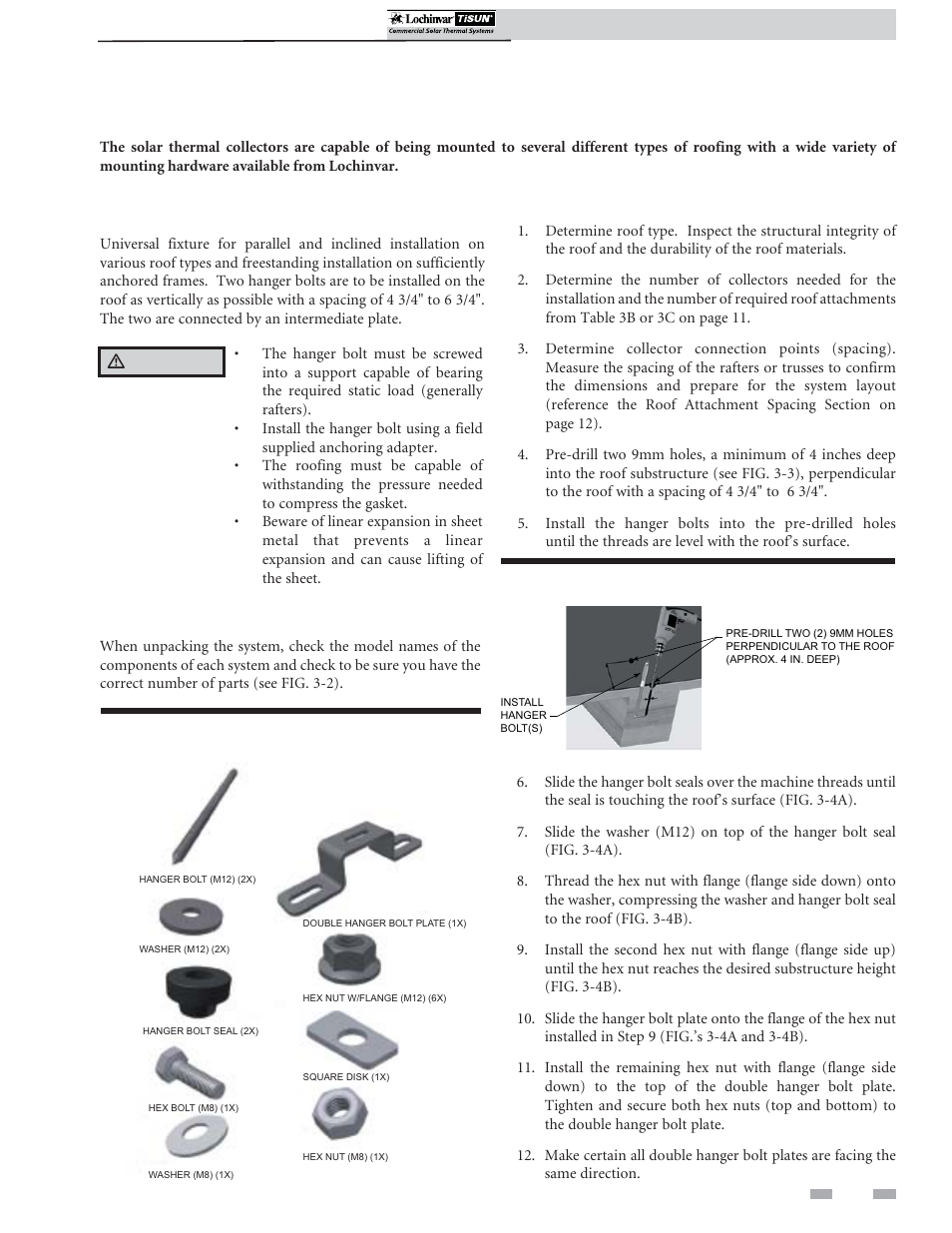 Roof attachment installation, Installation of roof attachment types | Lochinvar TISUN SCH-I-O User Manual | Page 13 / 44