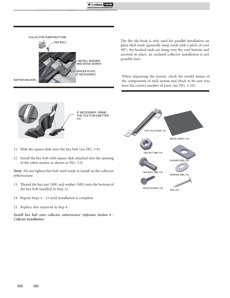 Roof attachment installation | Lochinvar TISUN SCH-I-O User Manual | Page 16 / 44