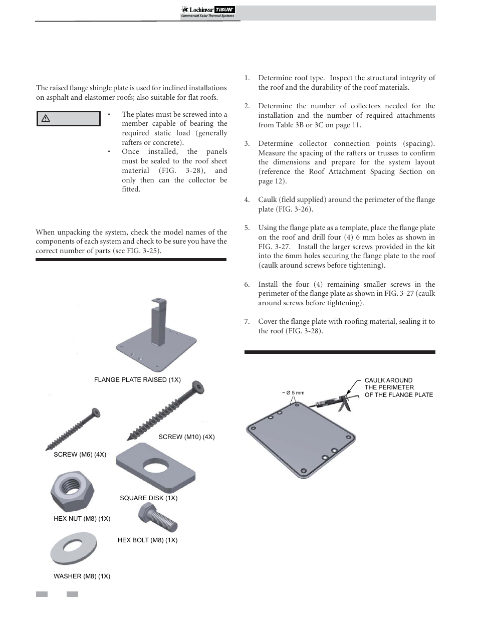 Roof attachment installation | Lochinvar TISUN SCH-I-O User Manual | Page 22 / 44