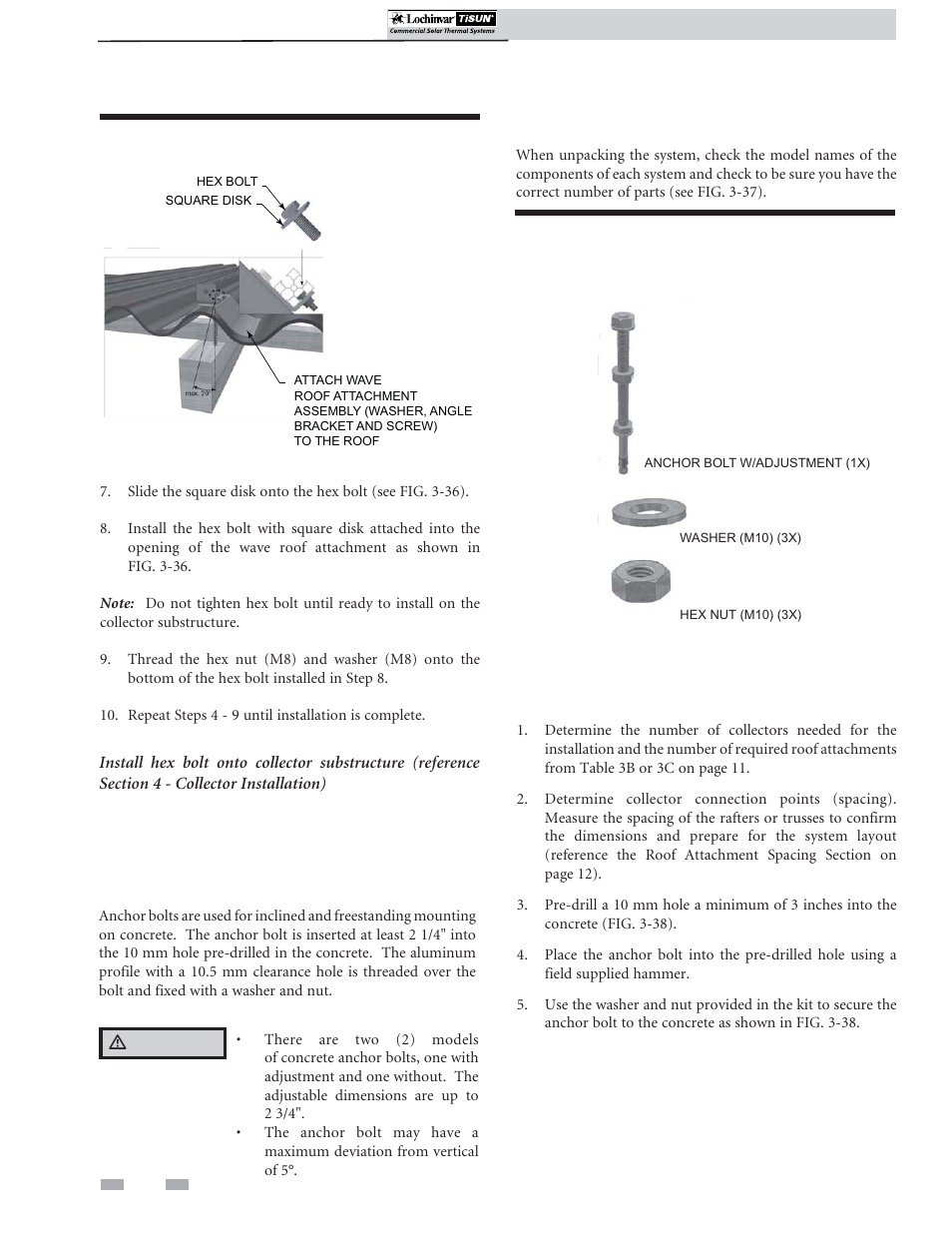 Roof attachment installation | Lochinvar TISUN SCH-I-O User Manual | Page 26 / 44