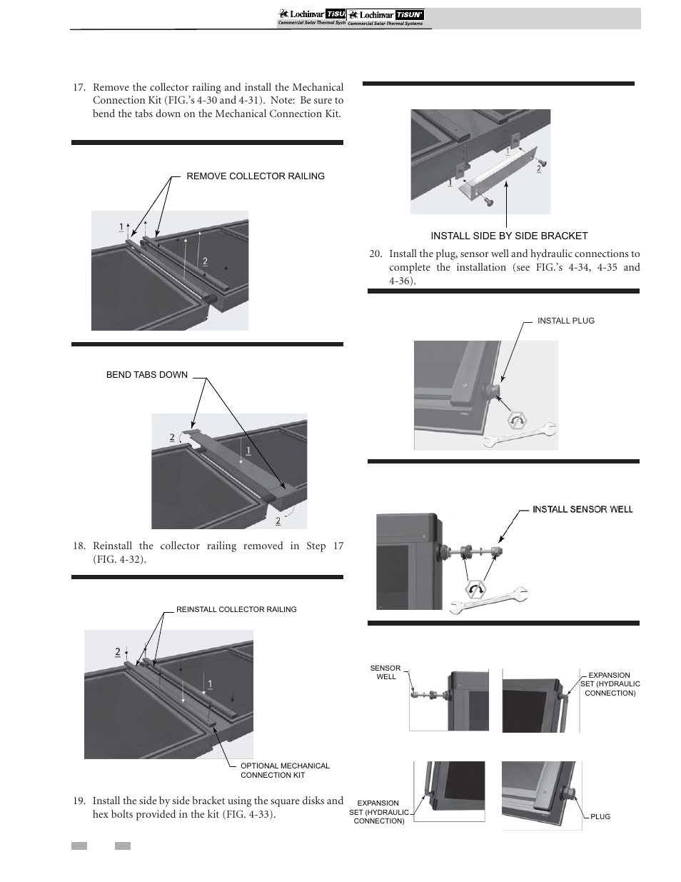 Collector installation | Lochinvar TISUN SCH-I-O User Manual | Page 34 / 44
