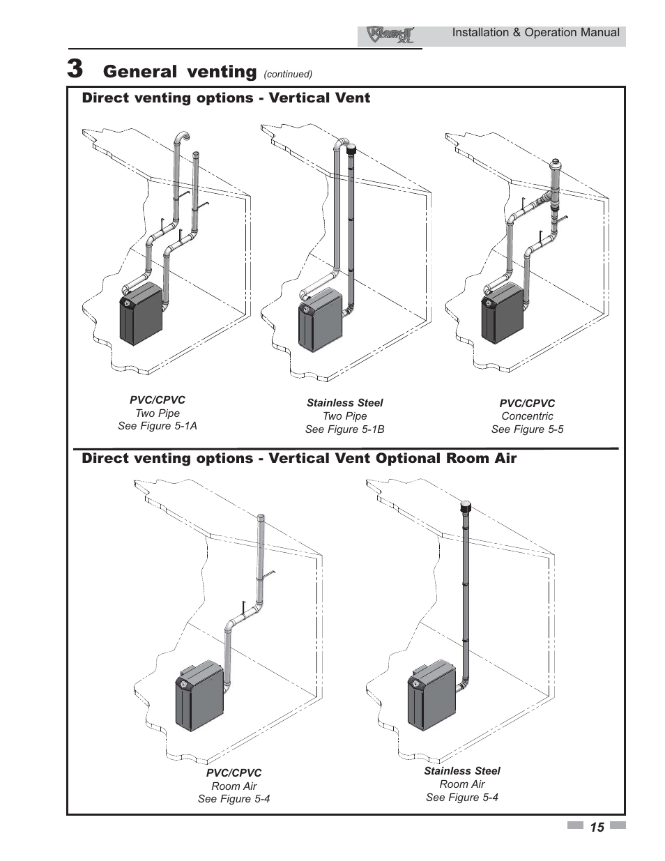 General venting | Lochinvar Knight XL 399 - 800 User Manual | Page 15 / 72