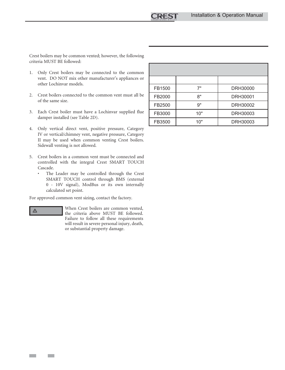 General, Venting | Lochinvar Condensing Boiler 1.5 User Manual | Page 18 / 60