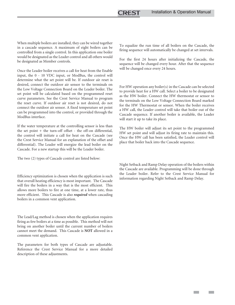 Operating information | Lochinvar Condensing Boiler 1.5 User Manual | Page 49 / 60