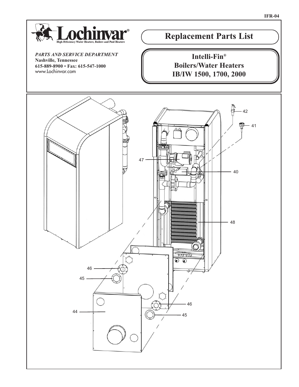 Lochinvar IB/IW 1700 User Manual | 4 pages