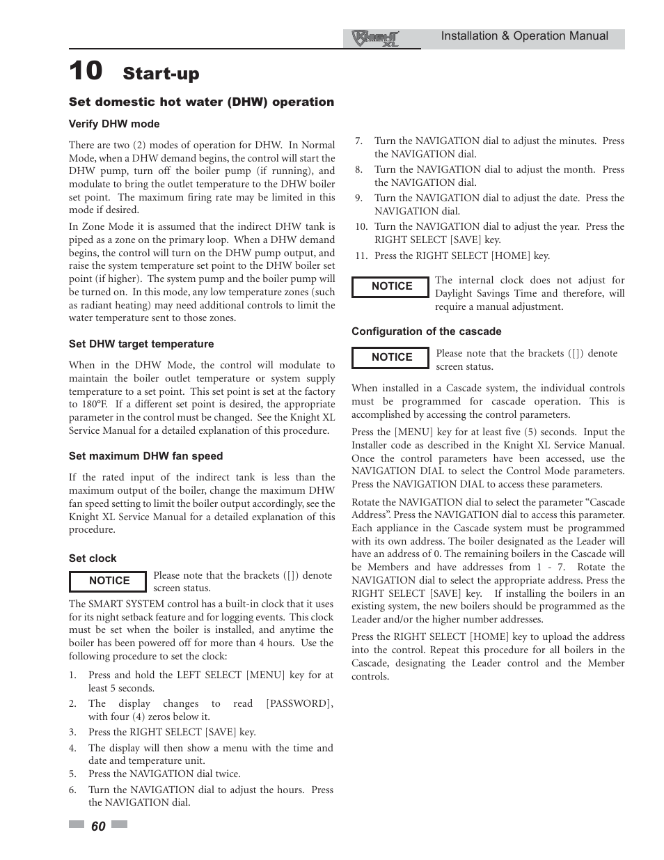 Start-up | Lochinvar 400 User Manual | Page 60 / 80