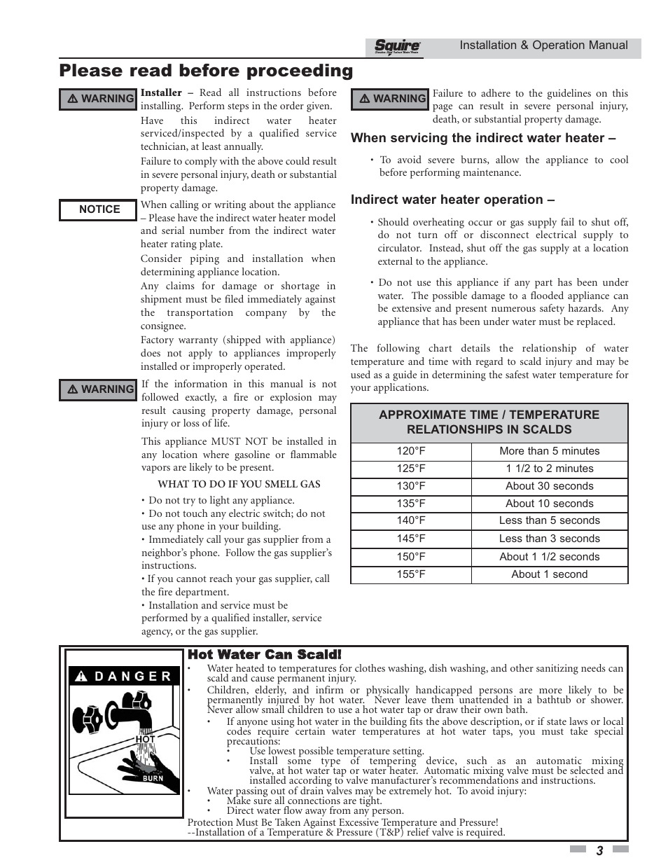 Please read before proceeding | Lochinvar SQUIRE SIT030 User Manual | Page 3 / 24