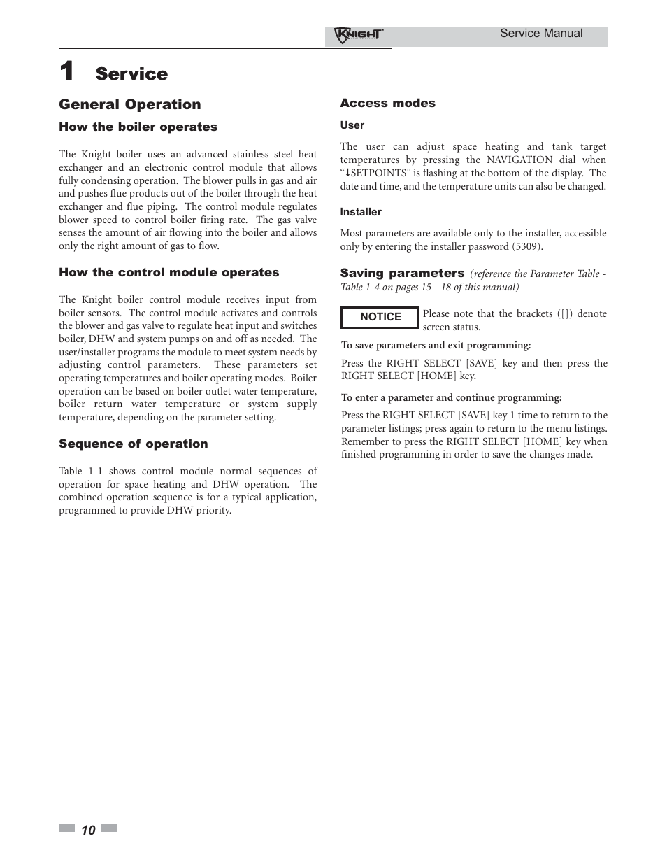 Service | Lochinvar KNIGHT 81-286 User Manual | Page 10 / 48