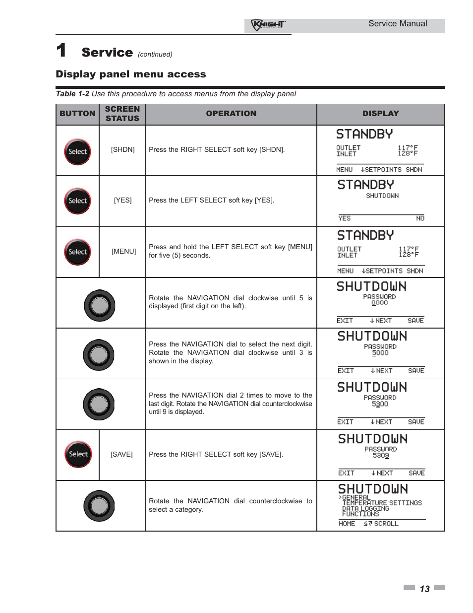 Service | Lochinvar KNIGHT 81-286 User Manual | Page 13 / 48