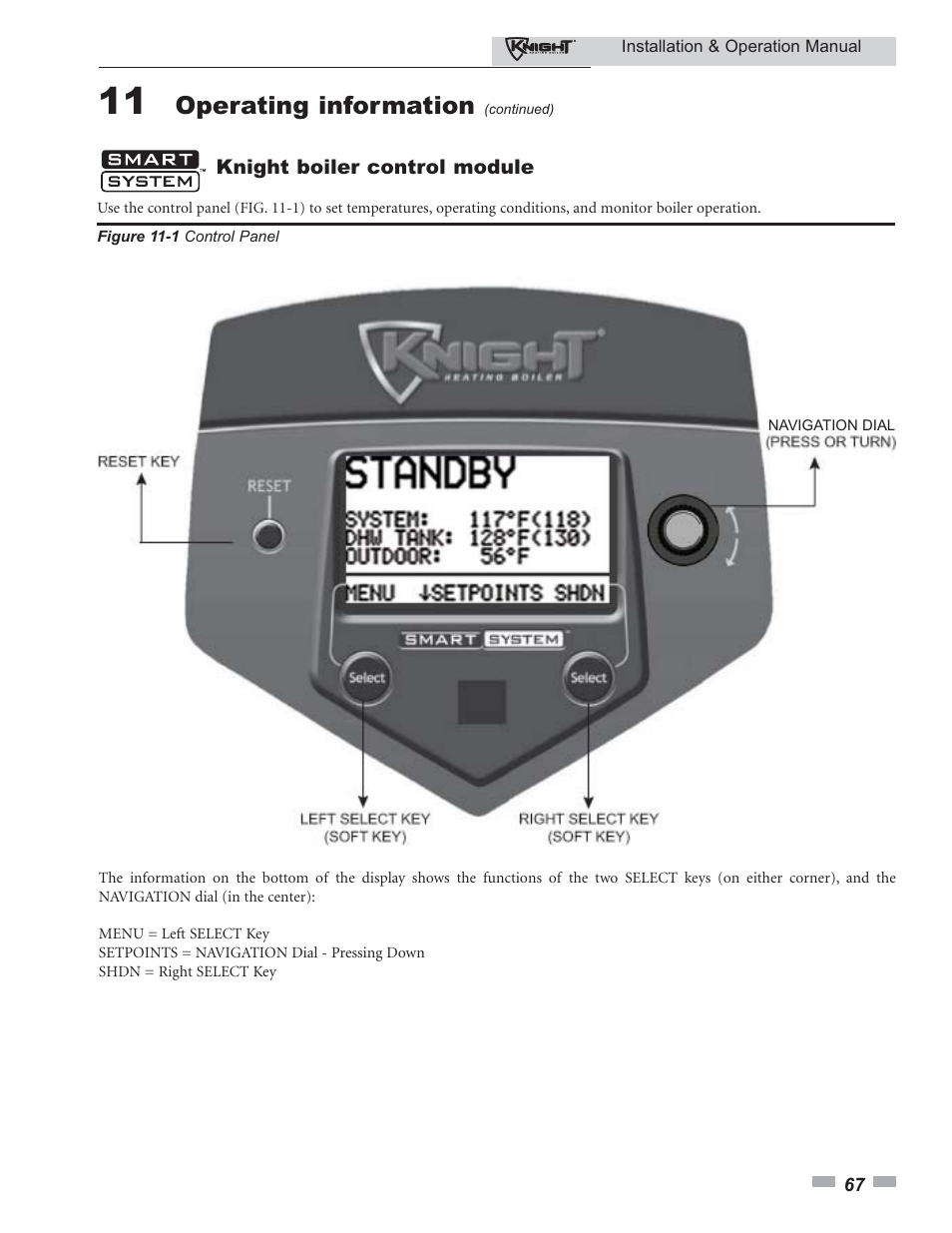 Operating information | Lochinvar KBII-I-O REV C 81 - 286 User Manual | Page 67 / 80