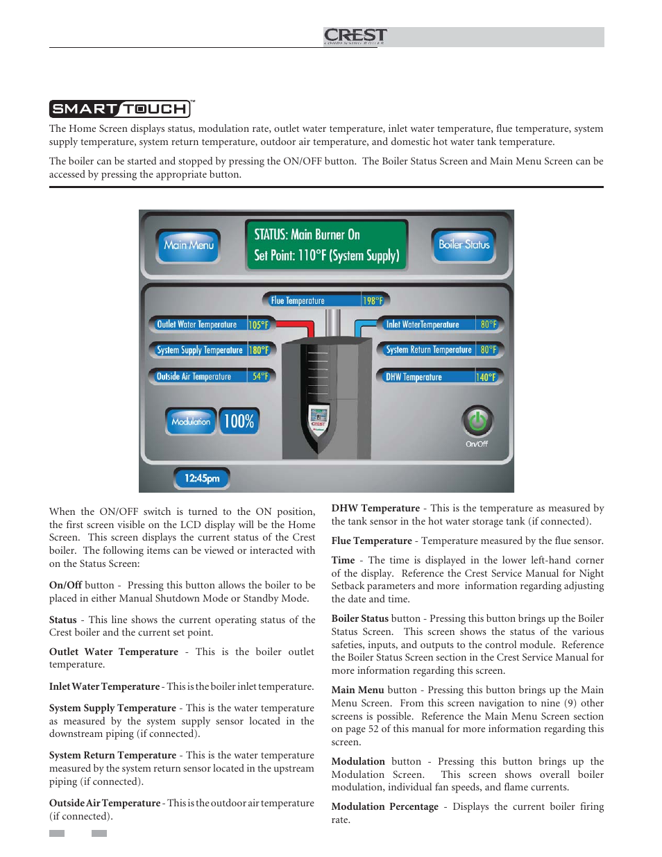 Smart touch control module | Lochinvar Condensing Boiler 5 User Manual | Page 10 / 12