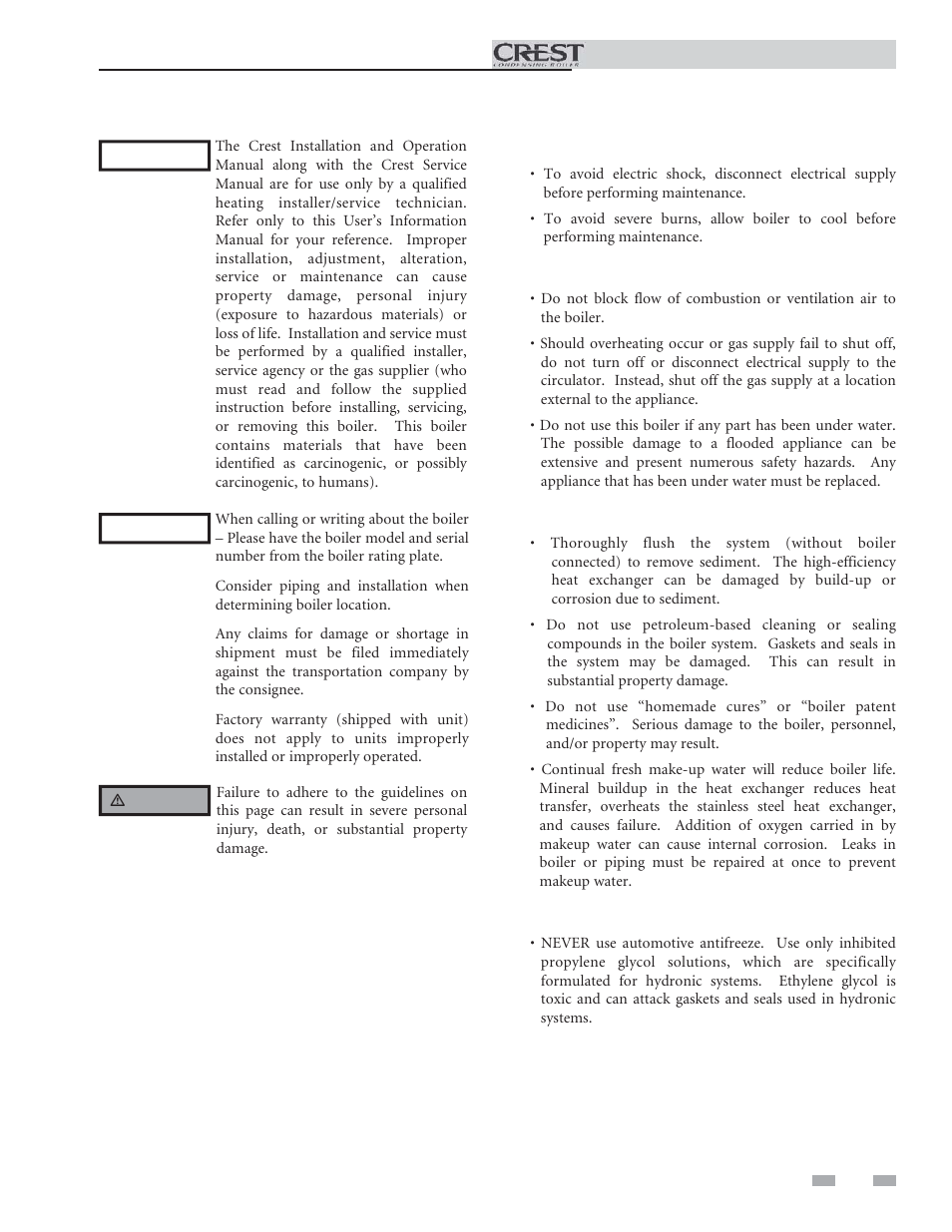 Please read before proceeding | Lochinvar Condensing Boiler 5 User Manual | Page 3 / 12