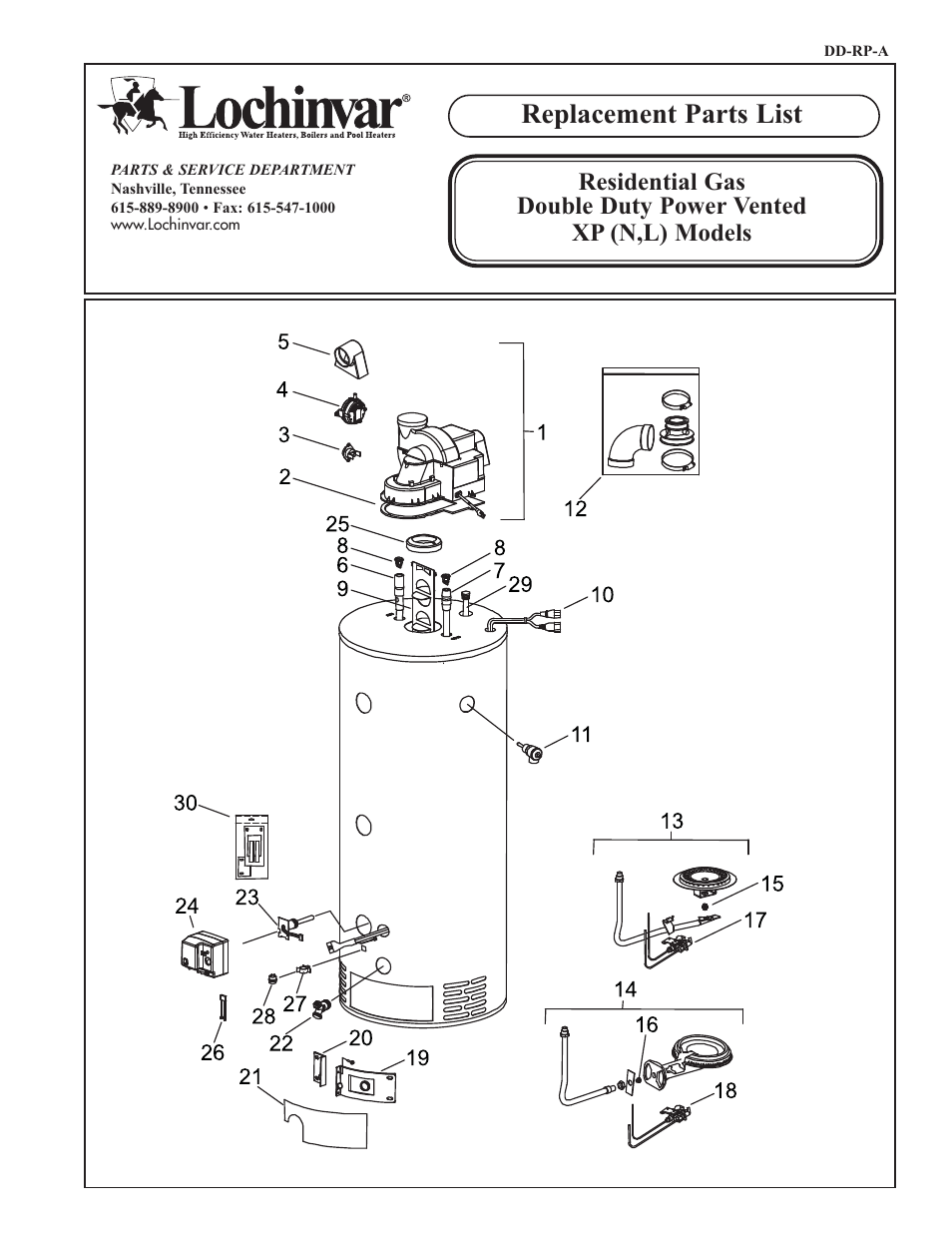 Lochinvar XP (N User Manual | 2 pages