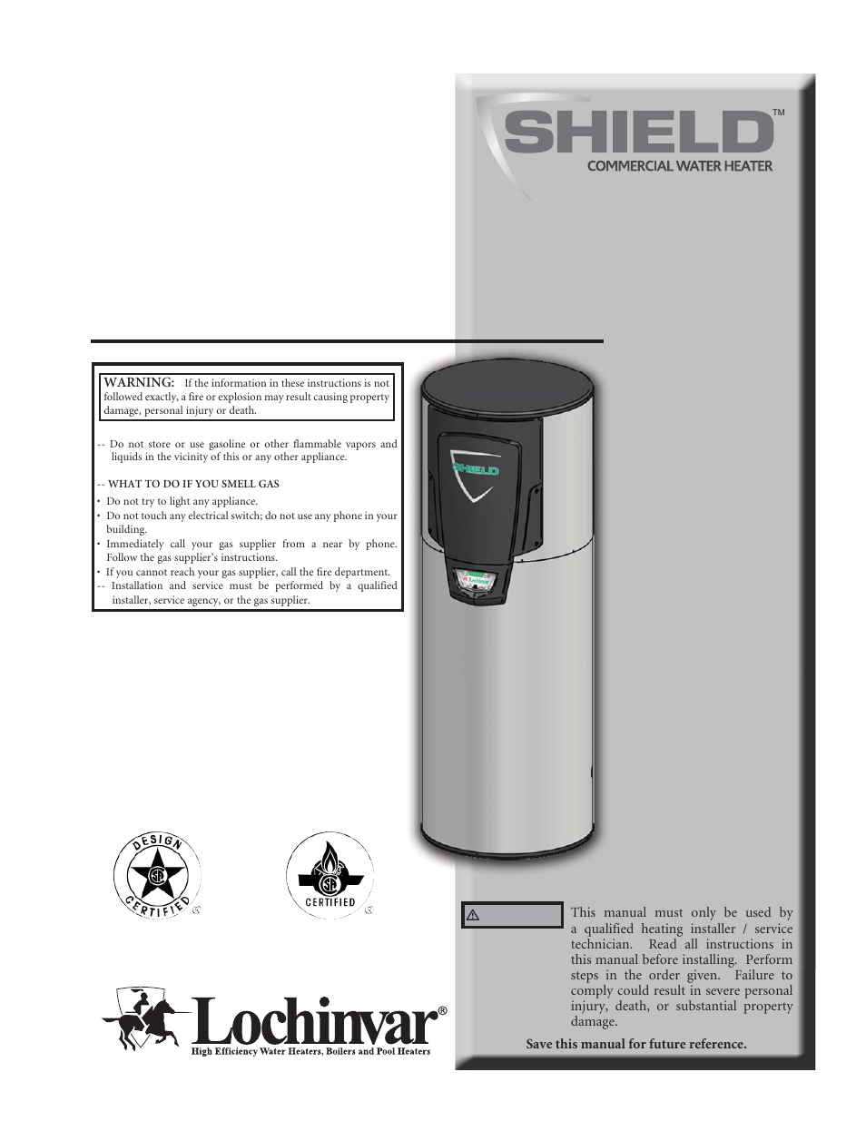 Lochinvar Shield SNR200-100 User Manual | 76 pages