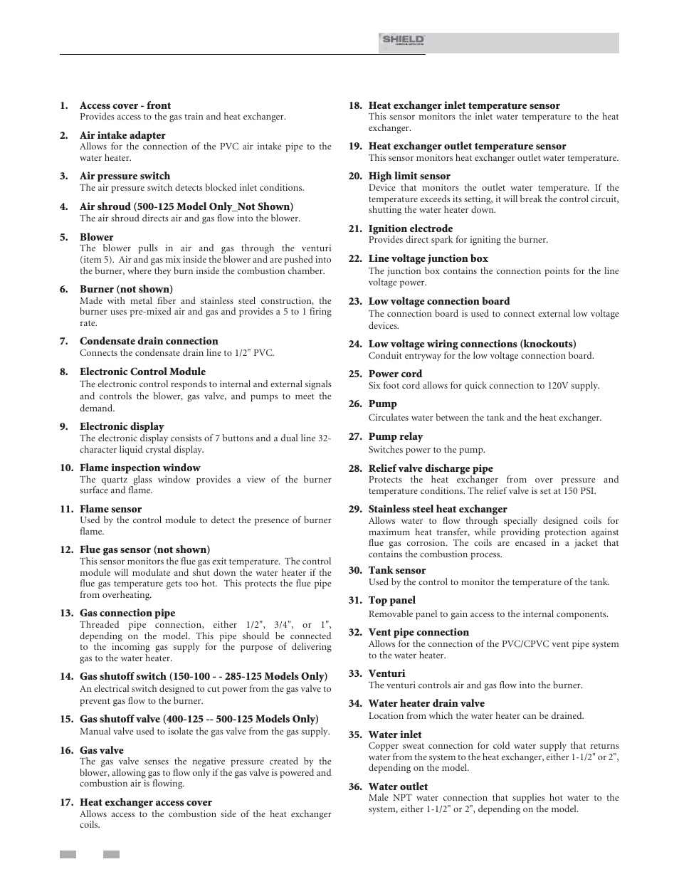 The shield - how it works | Lochinvar Shield SNR200-100 User Manual | Page 4 / 76