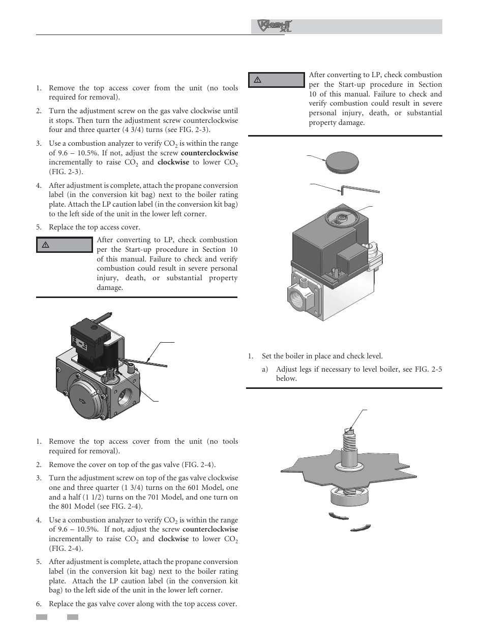 Prepare boiler | Lochinvar KNIGHT XL 801 User Manual | Page 14 / 80