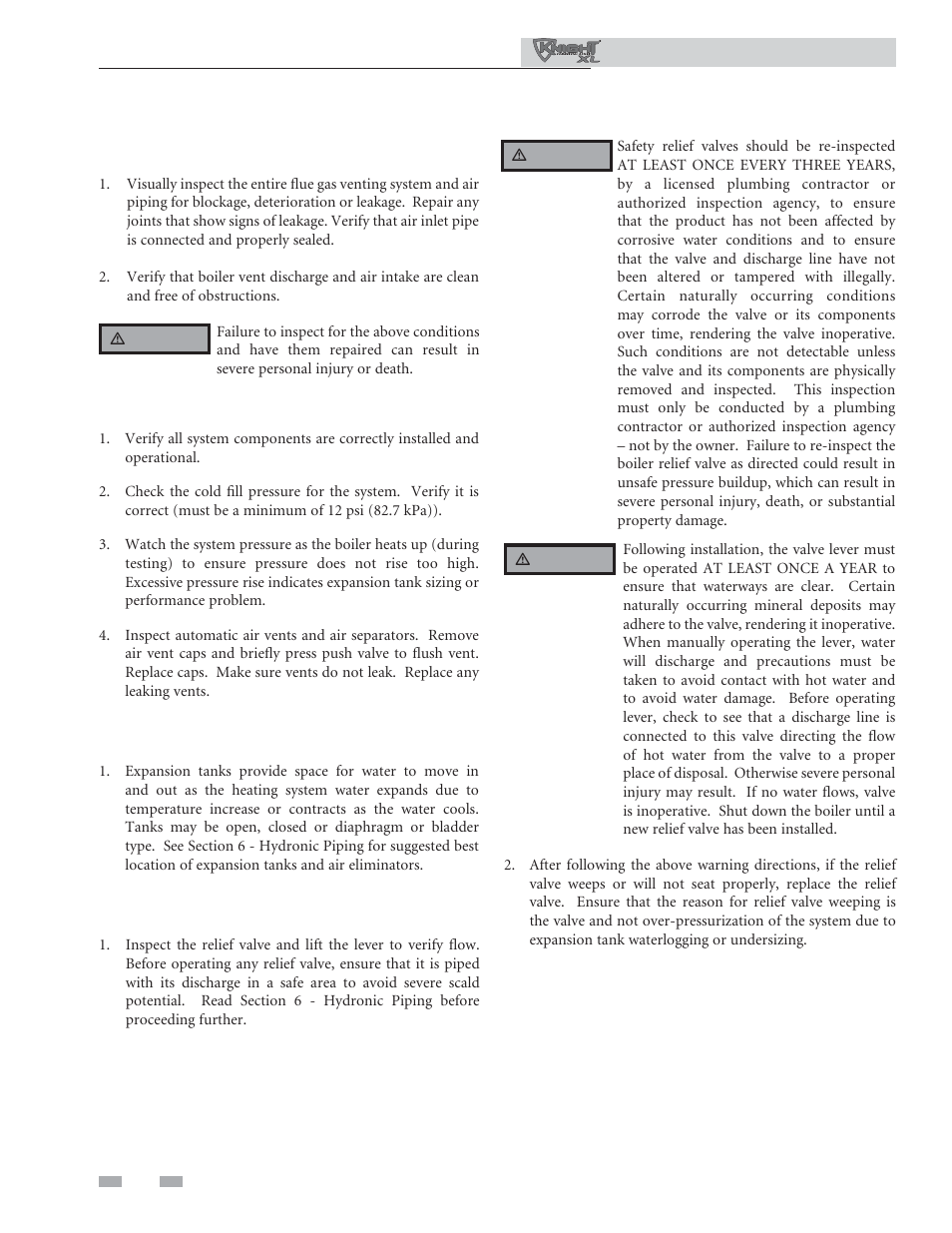 Maintenance | Lochinvar KNIGHT XL 801 User Manual | Page 74 / 80