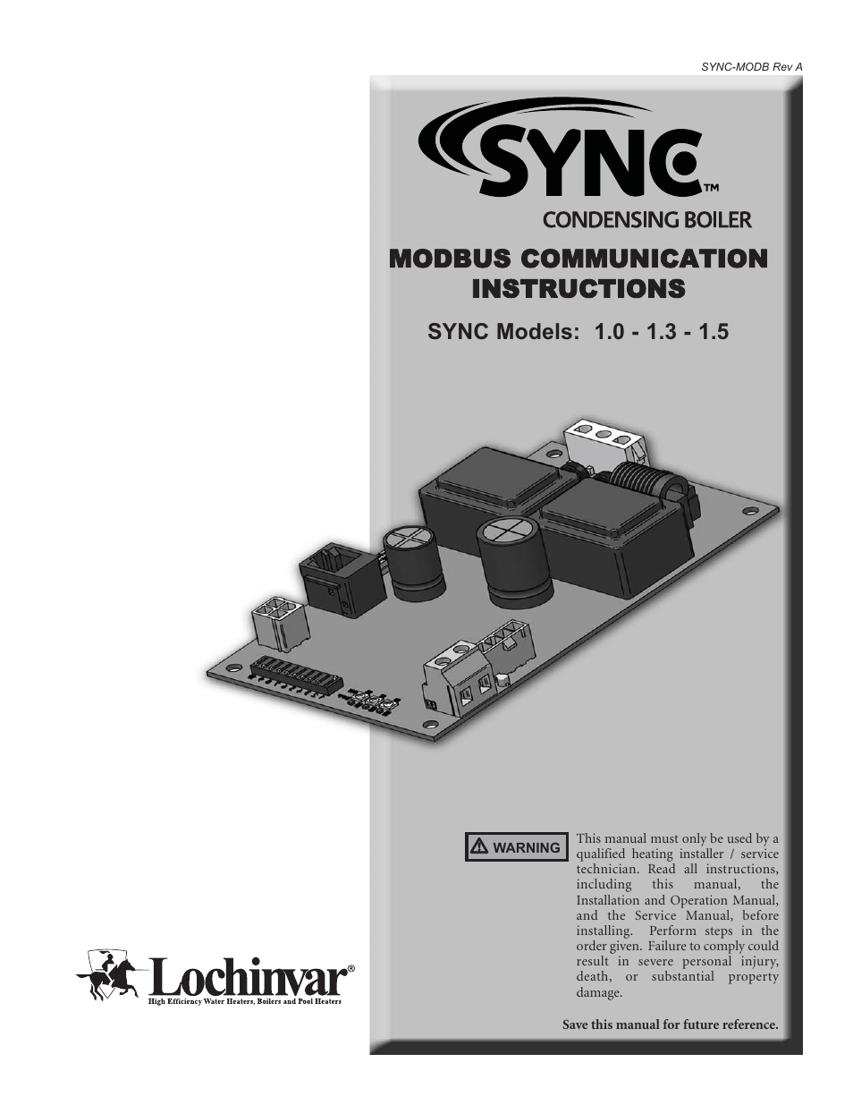 Lochinvar SYNC Modbus Communication 1.0- 1.3- 1.5 User Manual | 24 pages