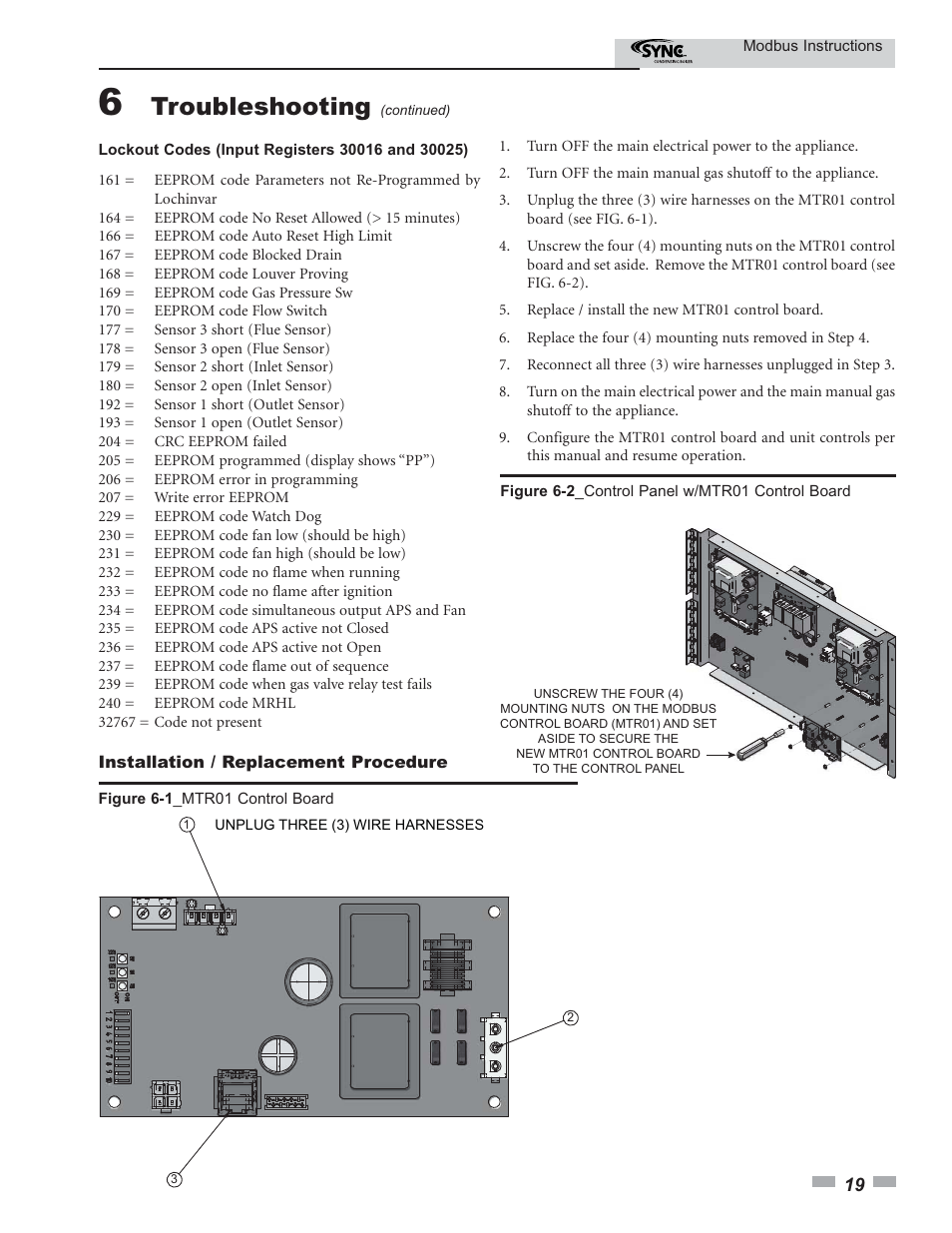 Troubleshooting | Lochinvar SYNC Modbus Communication 1.0- 1.3- 1.5 User Manual | Page 19 / 24