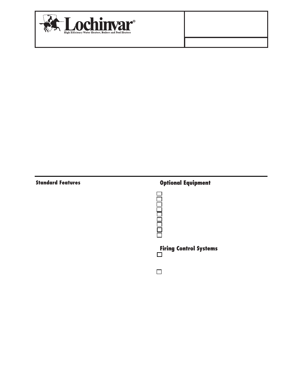 Lochinvar EBN-SUB-05 User Manual | 2 pages