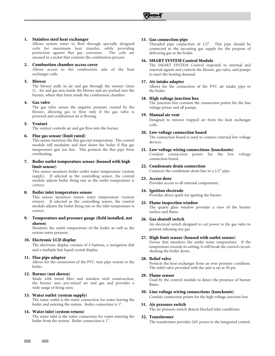 The knight wall mount boiler - how it works | Lochinvar Knight Wall Mount Soiler 51-211 User Manual | Page 4 / 80