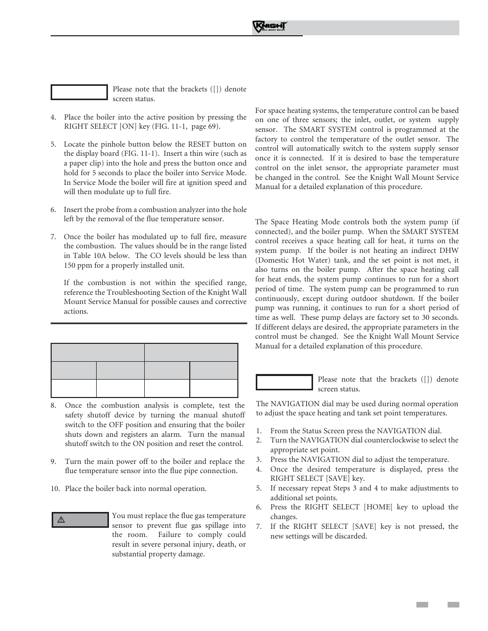 Start-up | Lochinvar Knight Wall Mount Soiler 51-211 User Manual | Page 61 / 80