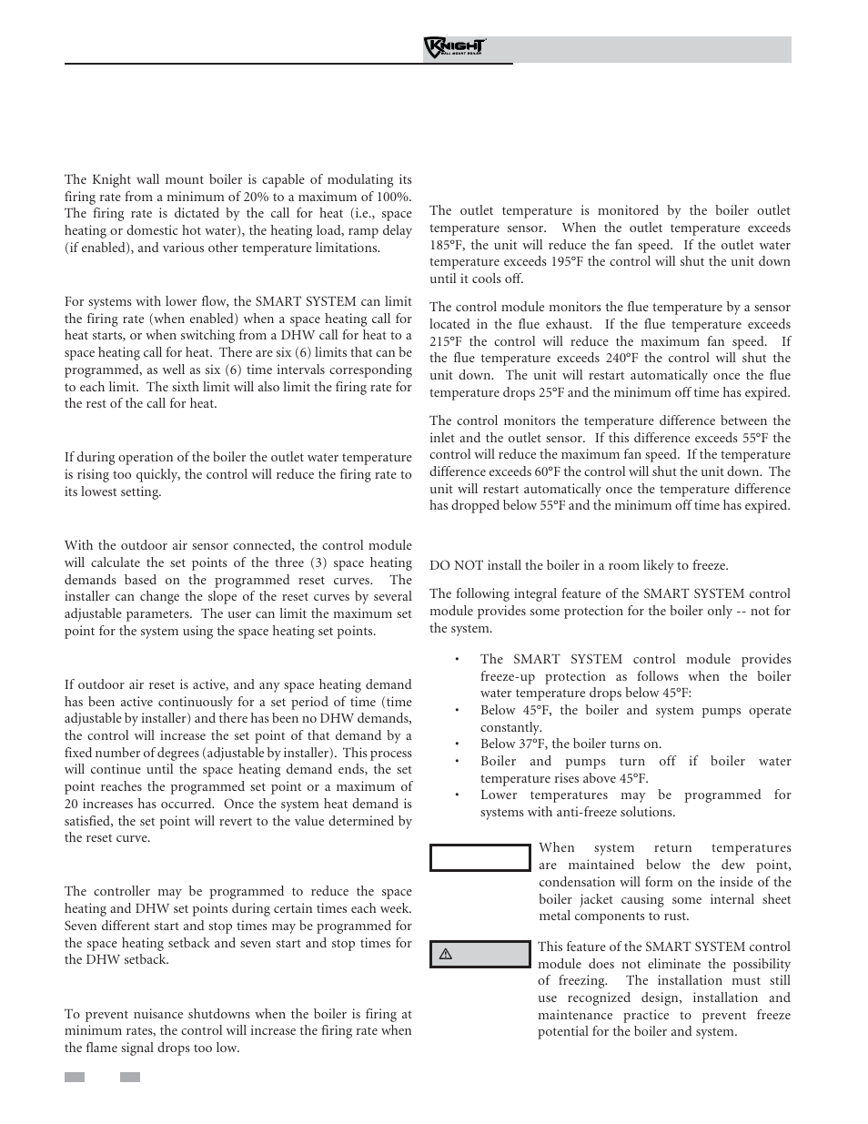 Operating information | Lochinvar Knight Wall Mount Soiler 51-211 User Manual | Page 64 / 80