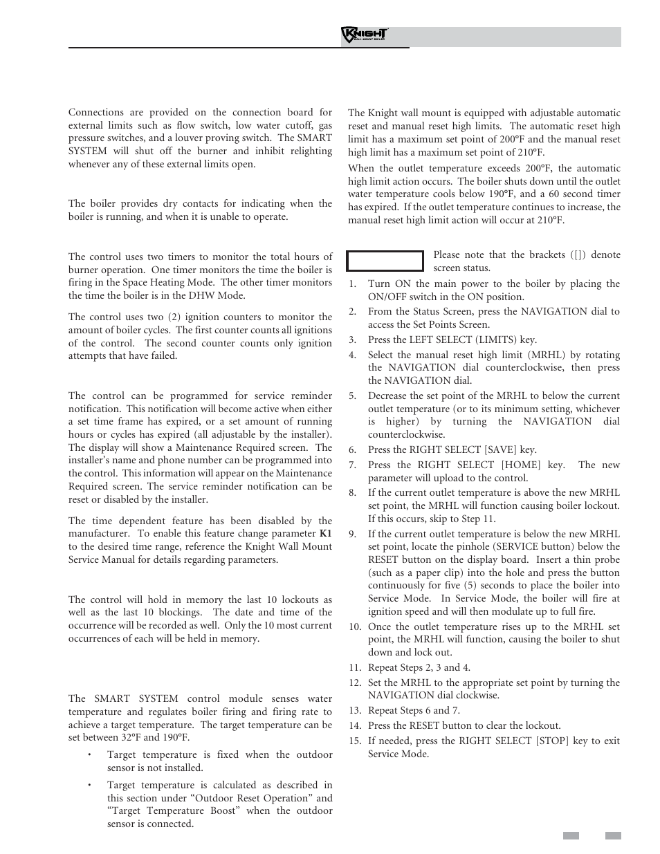 Operating information | Lochinvar Knight Wall Mount Soiler 51-211 User Manual | Page 65 / 80