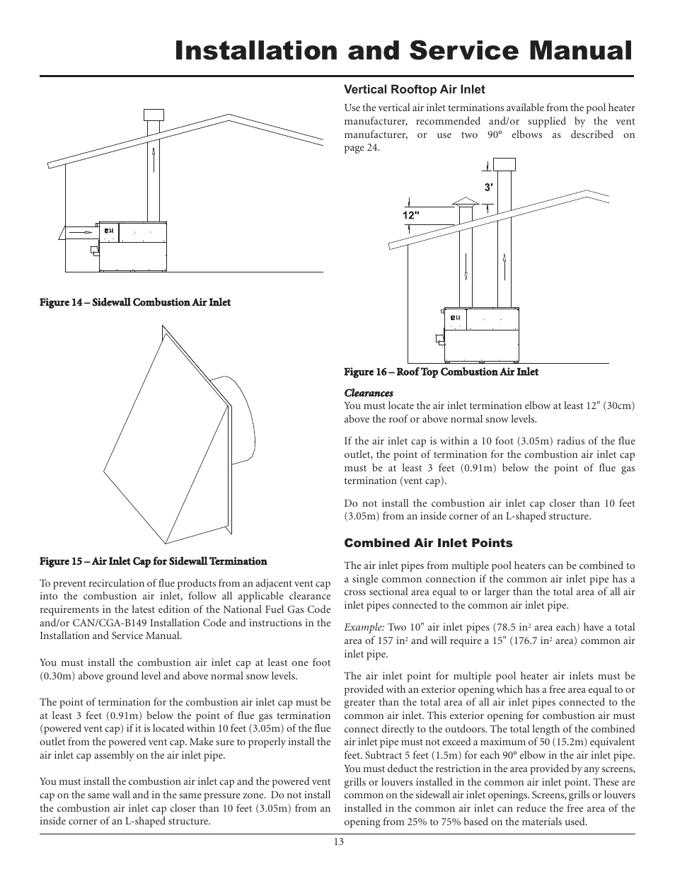 Installation and service manual | Lochinvar F0600187510 User Manual | Page 13 / 60