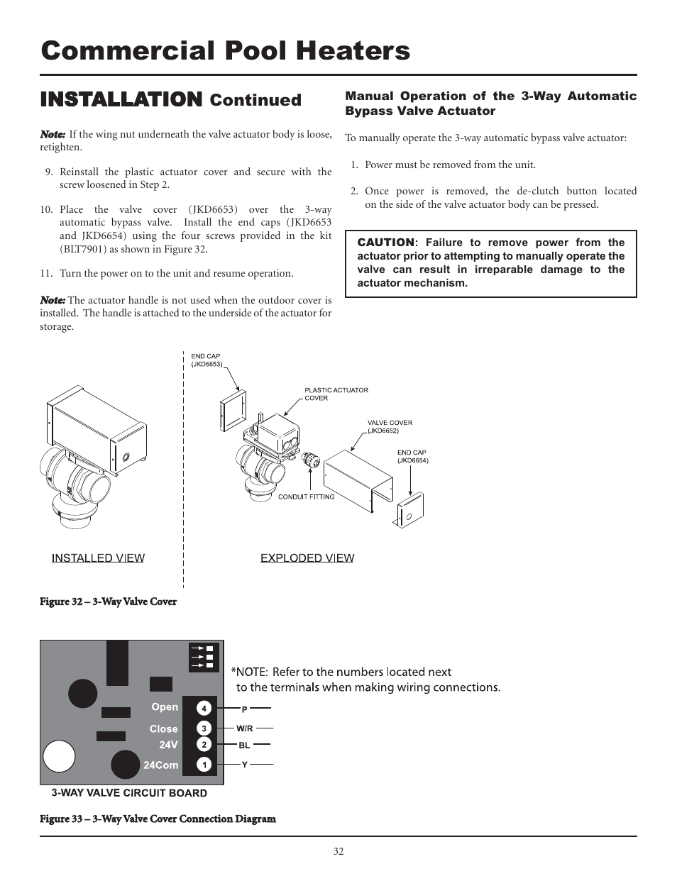 Commercial pool heaters, Installation, Continued | Lochinvar F0600187510 User Manual | Page 32 / 60
