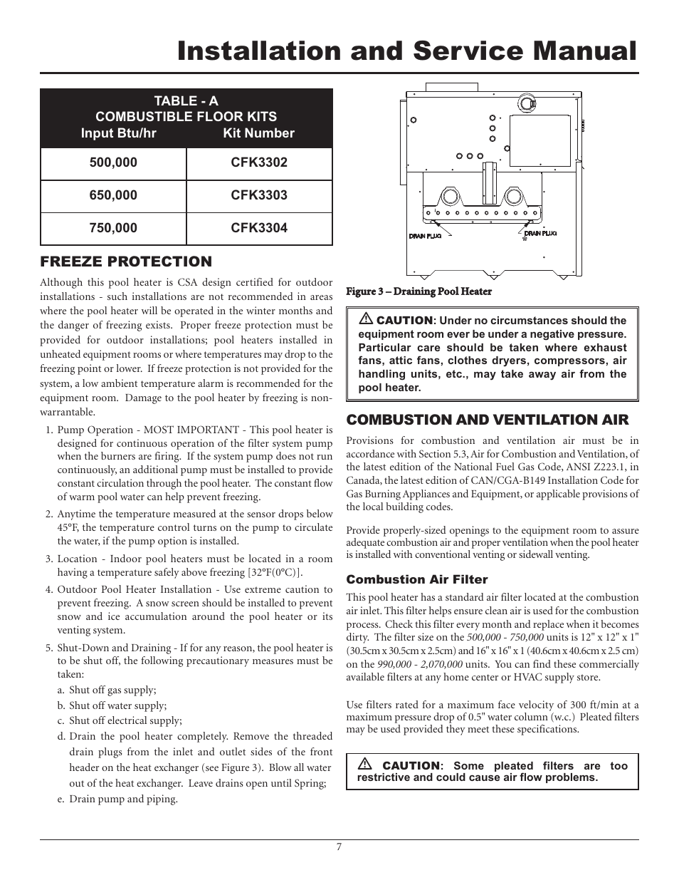 Installation and service manual | Lochinvar F0600187510 User Manual | Page 7 / 60
