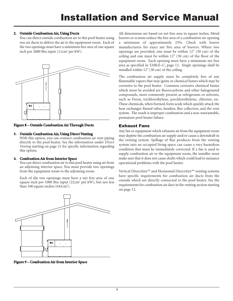 Installation and service manual | Lochinvar F0600187510 User Manual | Page 9 / 60