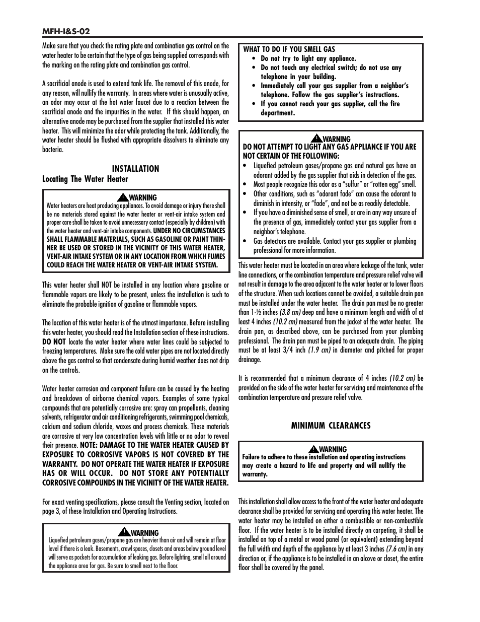 Lochinvar MFH-I&S-02 User Manual | Page 2 / 8