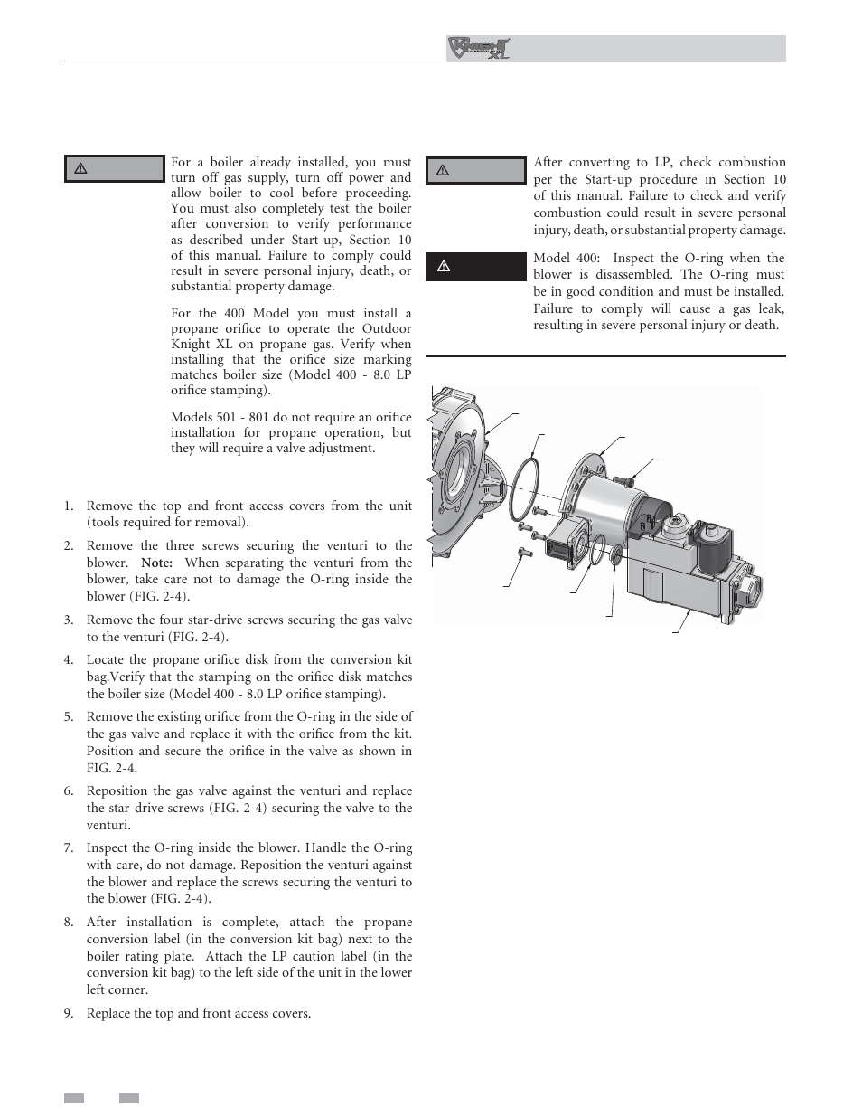 Prepare boiler | Lochinvar Kight XL 400-801 User Manual | Page 12 / 56