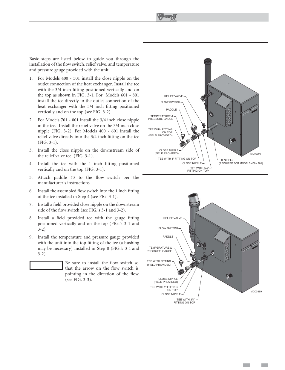 Hydronic piping | Lochinvar Kight XL 400-801 User Manual | Page 15 / 56