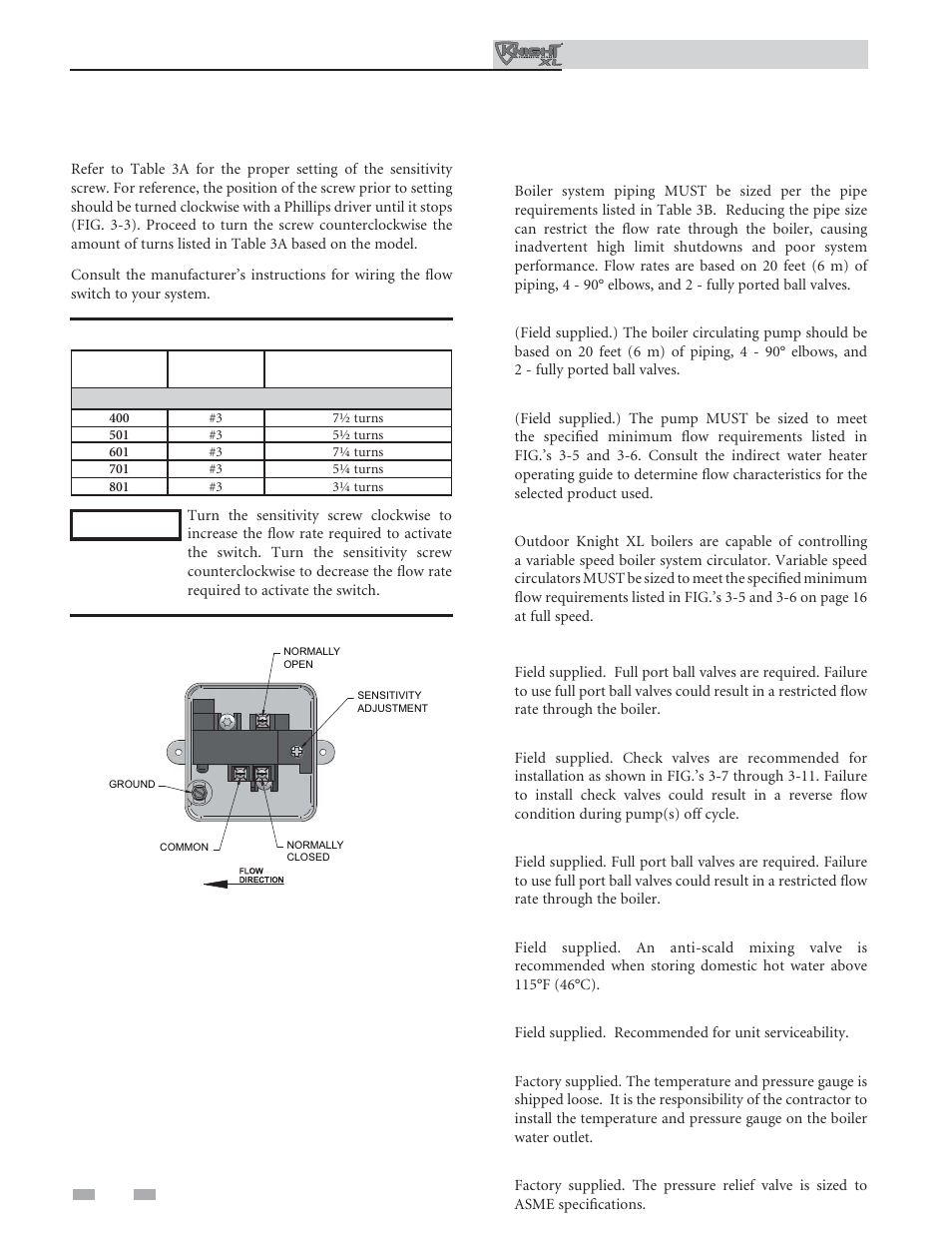 Hydronic piping | Lochinvar Kight XL 400-801 User Manual | Page 16 / 56