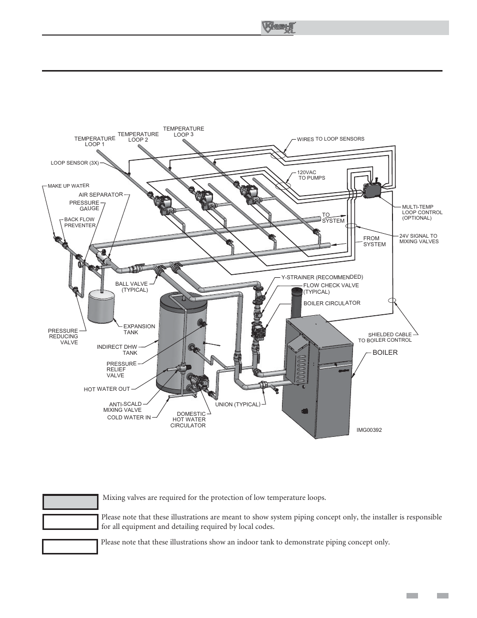Hydronic piping | Lochinvar Kight XL 400-801 User Manual | Page 19 / 56